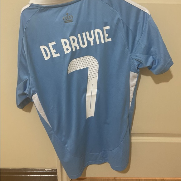 De Bruyne Belgium Blue and White Men's Jersey Size M - Picture 1 of 2